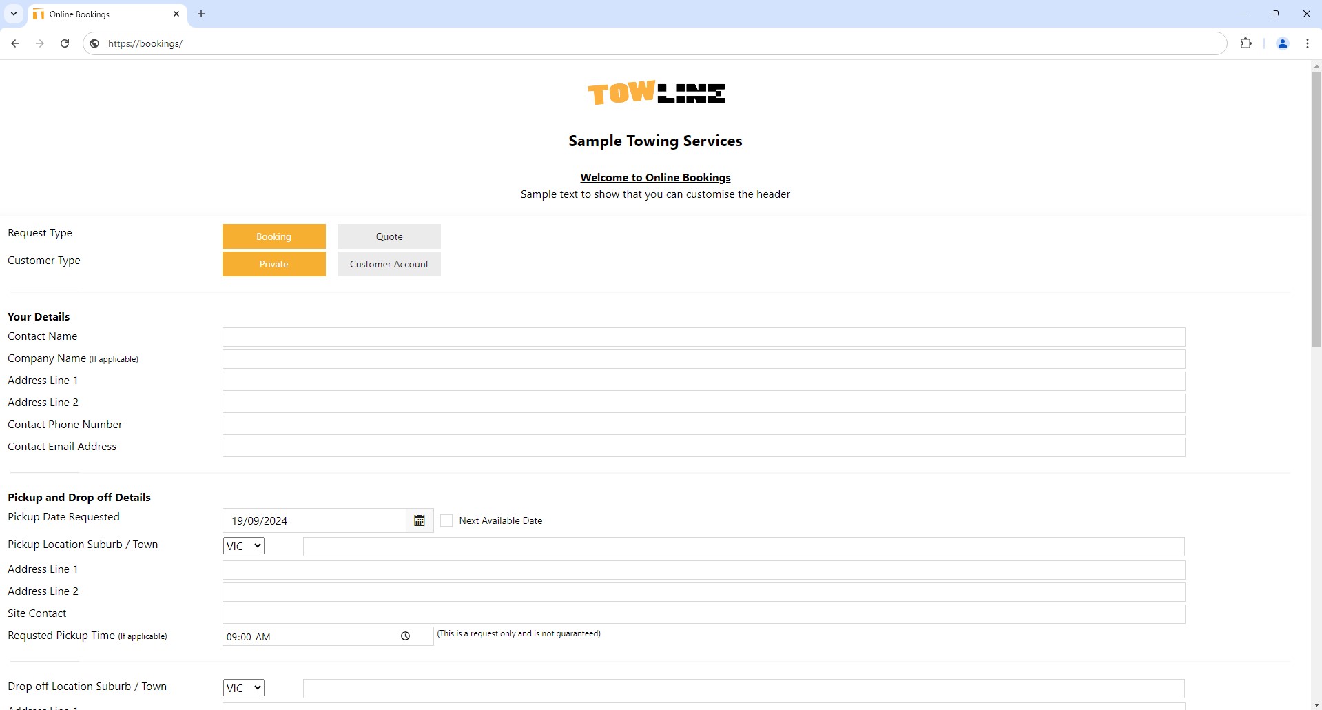 Online Bookings