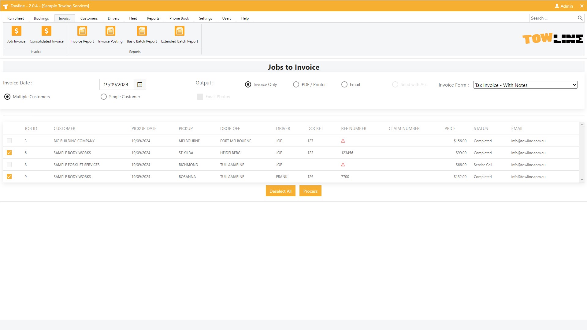 Invoicing